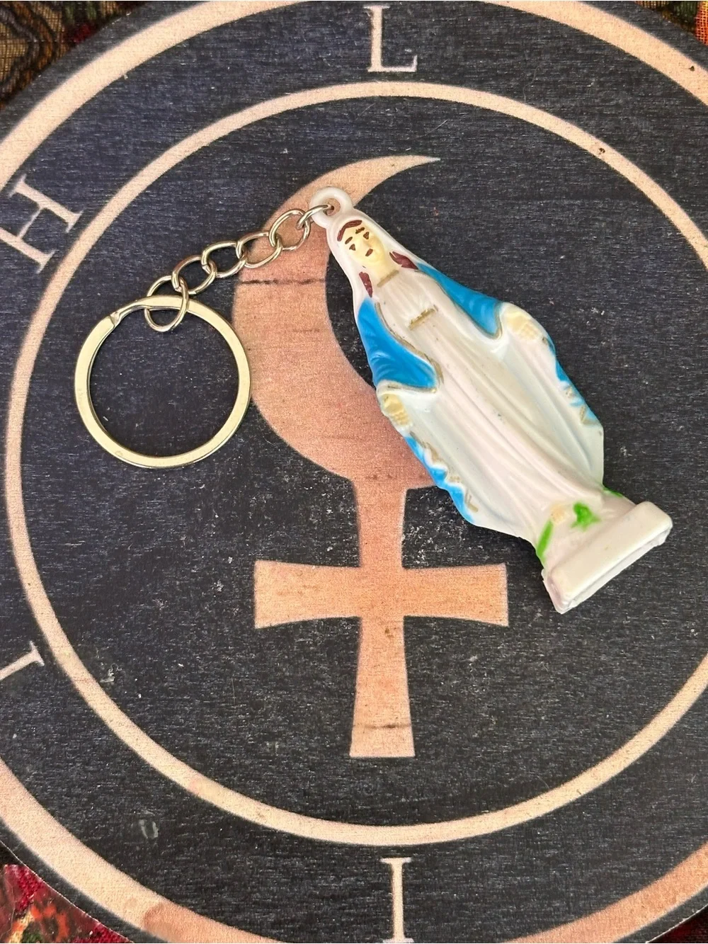 Virgin Mary Religious Keychain